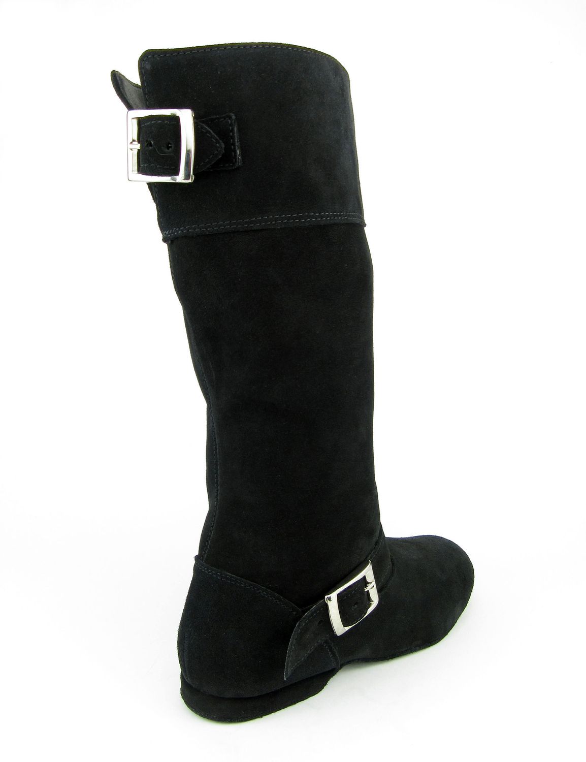 West Coast Swing Stiefel aus Leder mit Chromledersohle 