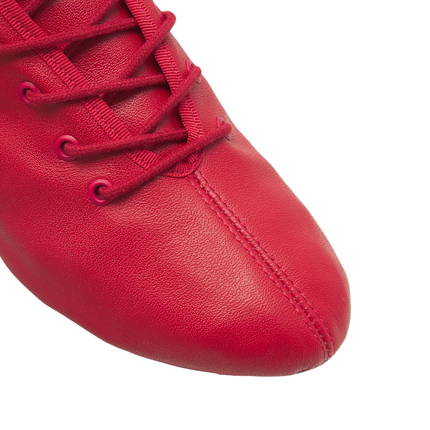 Roter Gardestiefel, hoch, durchgehende Gummisohle