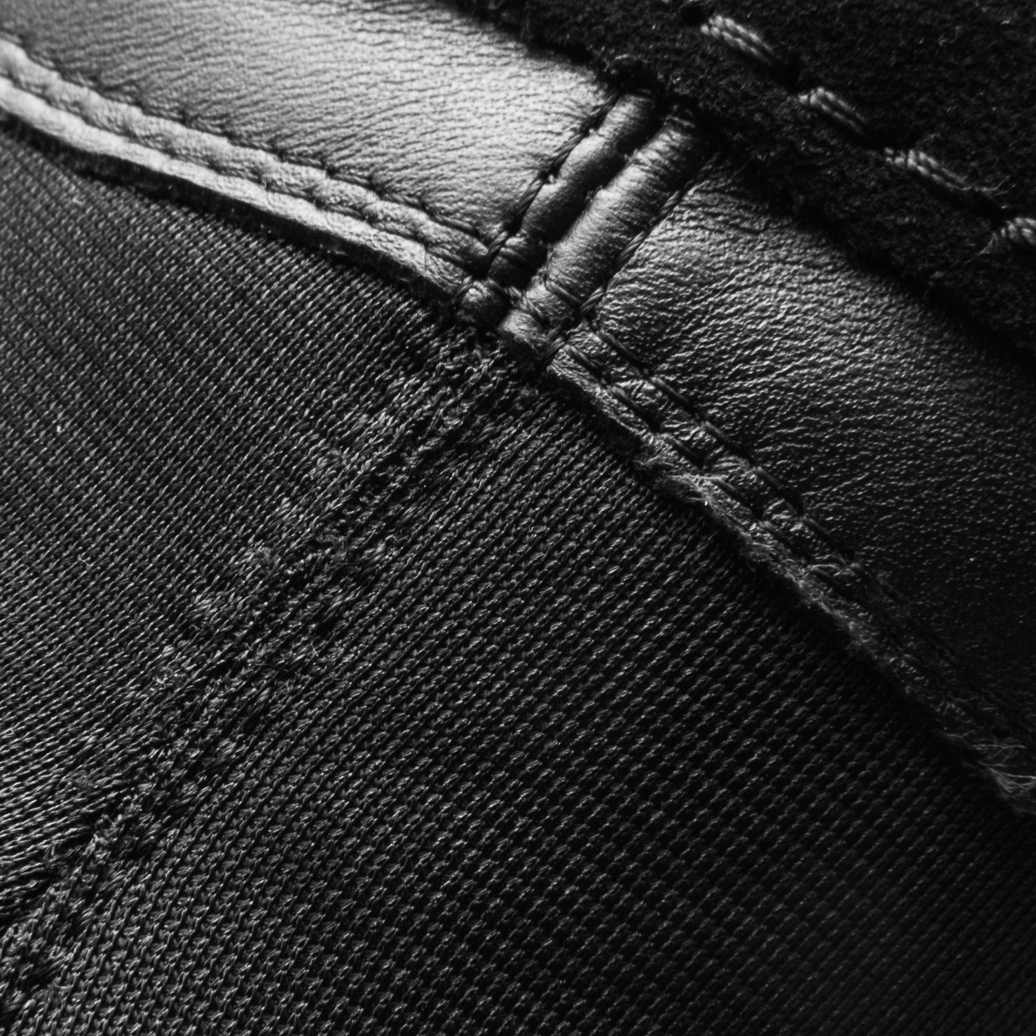 Jazzschuhe aus Leder und Neopreneinsatz mit geteilter Chromledersohle und EVA-Absatz schwarz