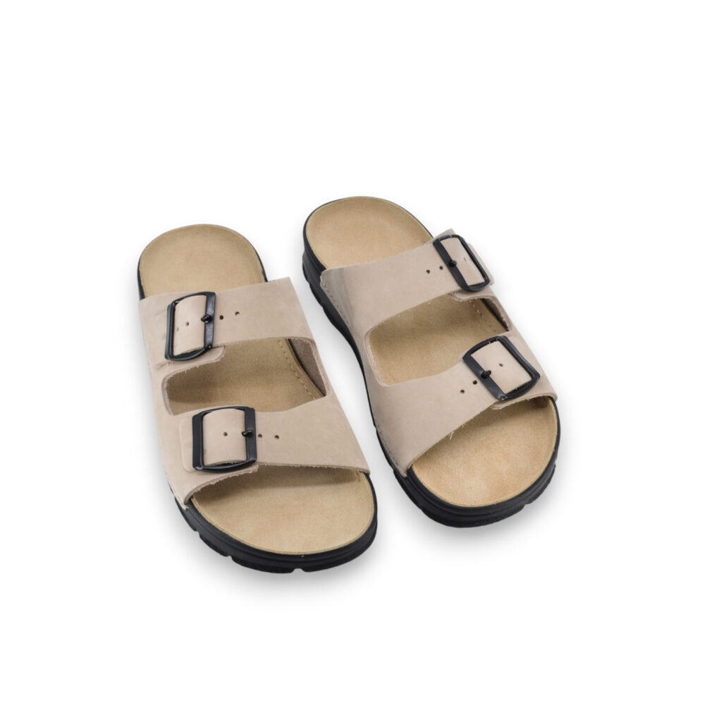Damen Sandale Nubuk Beige