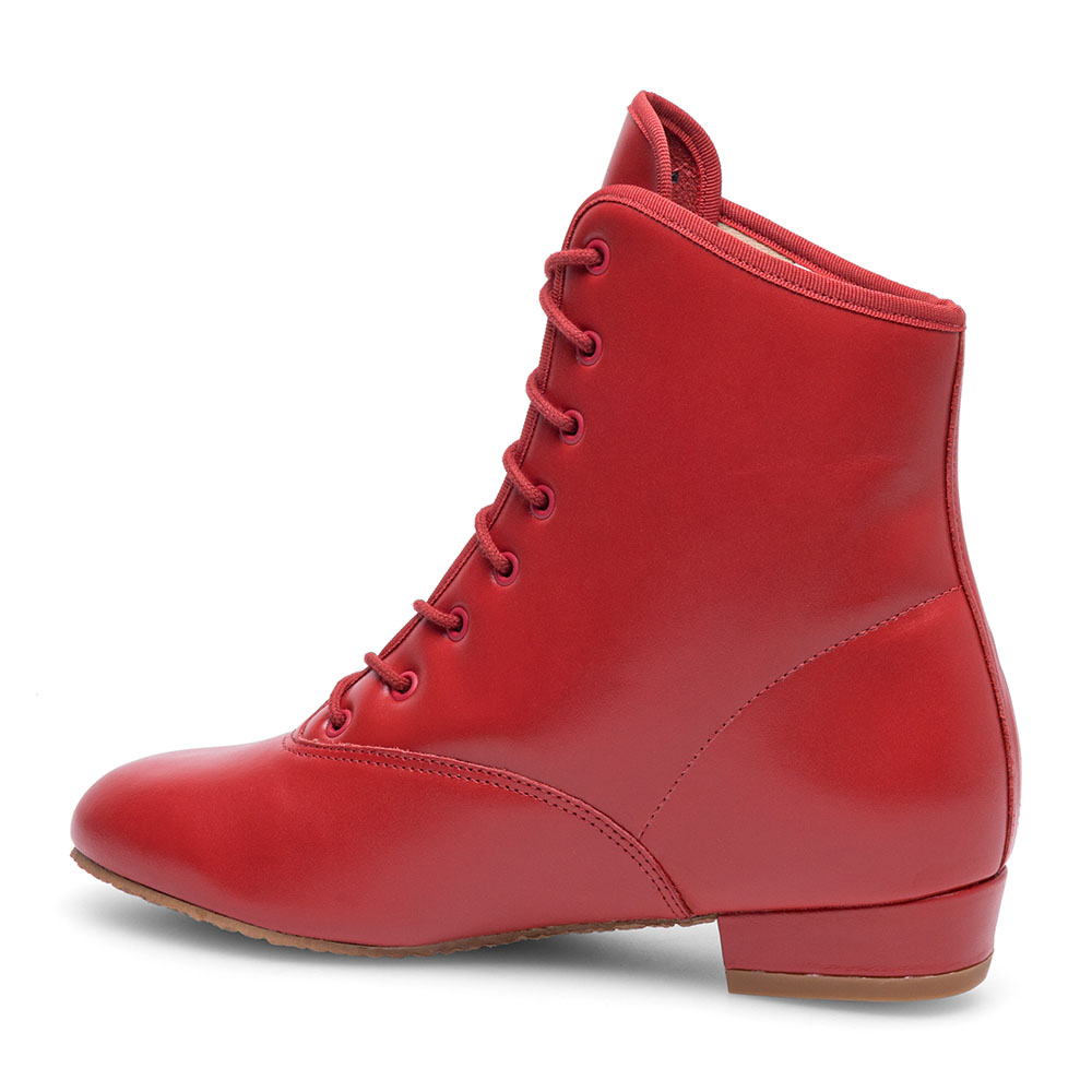 Traditions Gardestiefel Leder mit Gummisohle rot