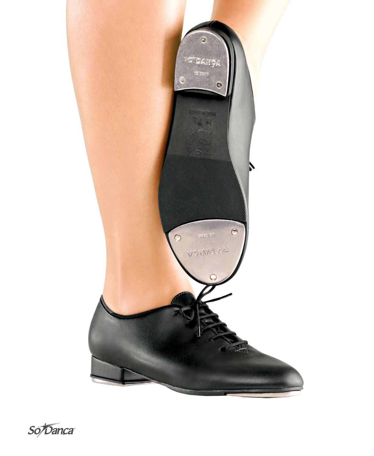 Steppschuhe Unisex mit Steppeisen Schwarz 