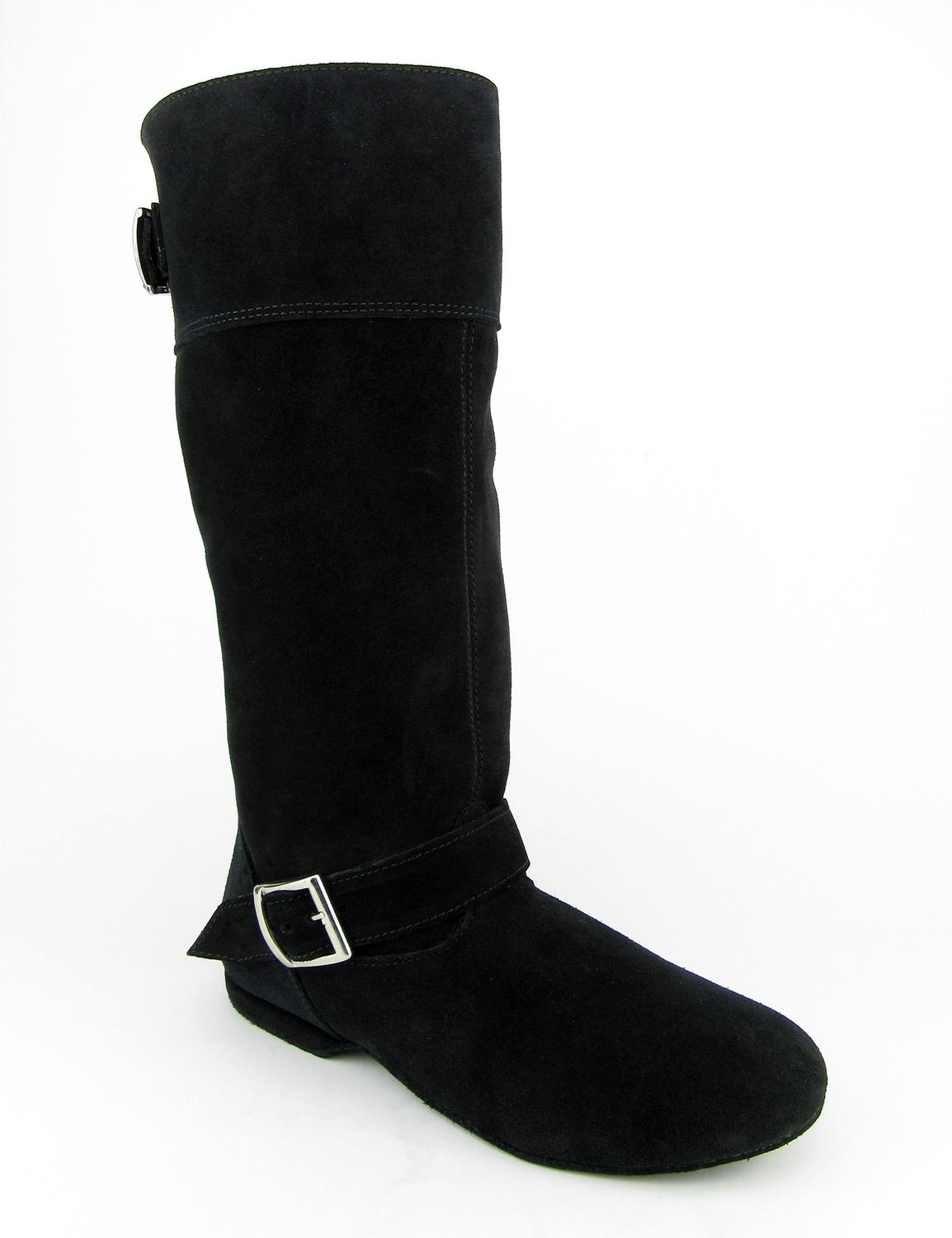 West Coast Swing Stiefel aus Leder mit Chromledersohle 