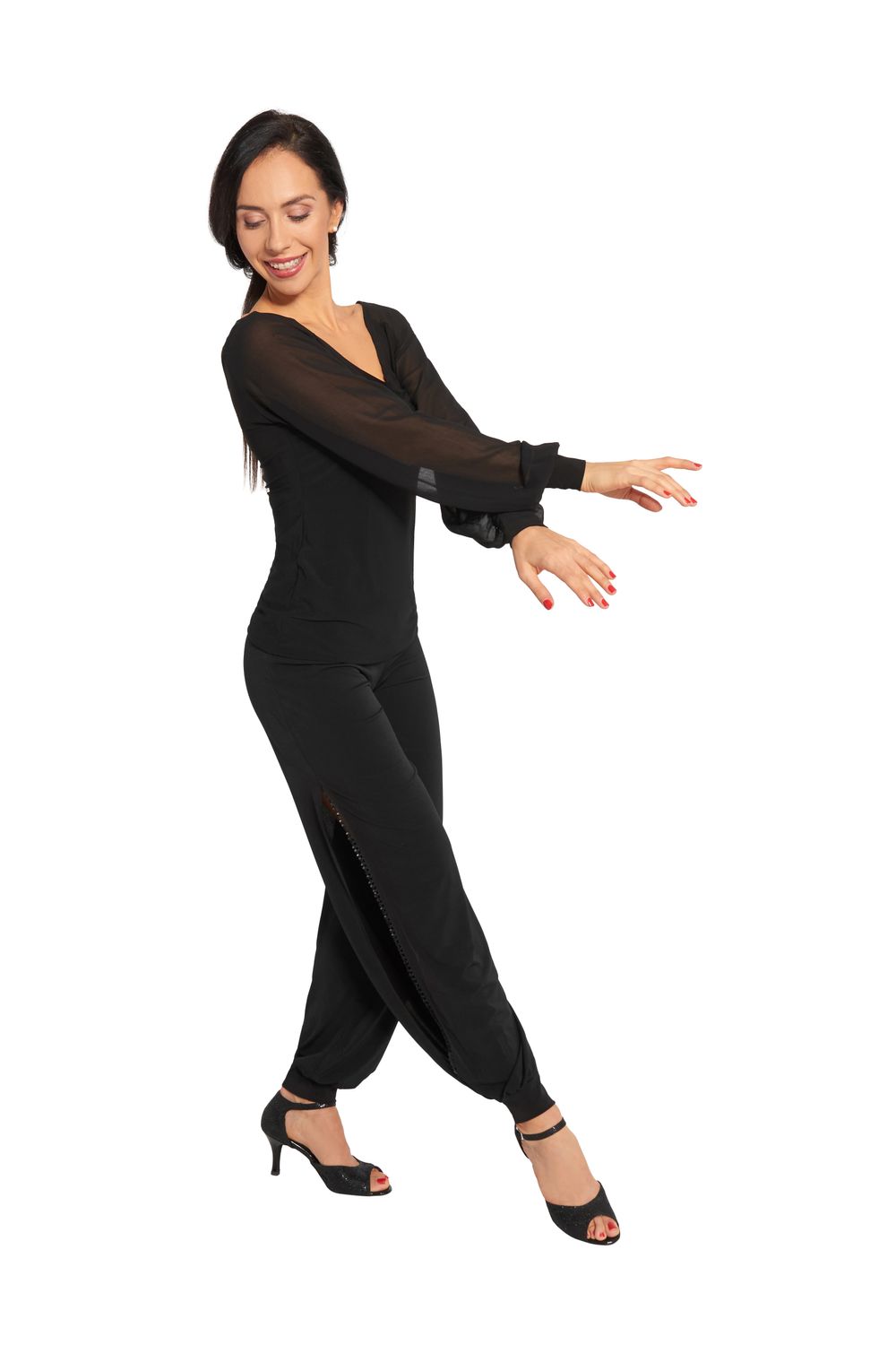 Damen Longshirt mit Chiffon-Ärmel Cannes RU5514