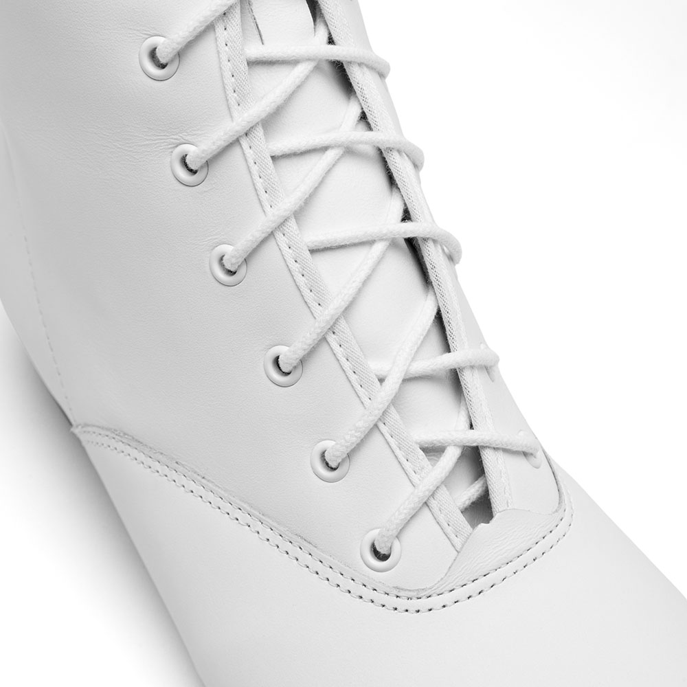 Traditions Gardestiefel Leder mit Gummisohle Weiß