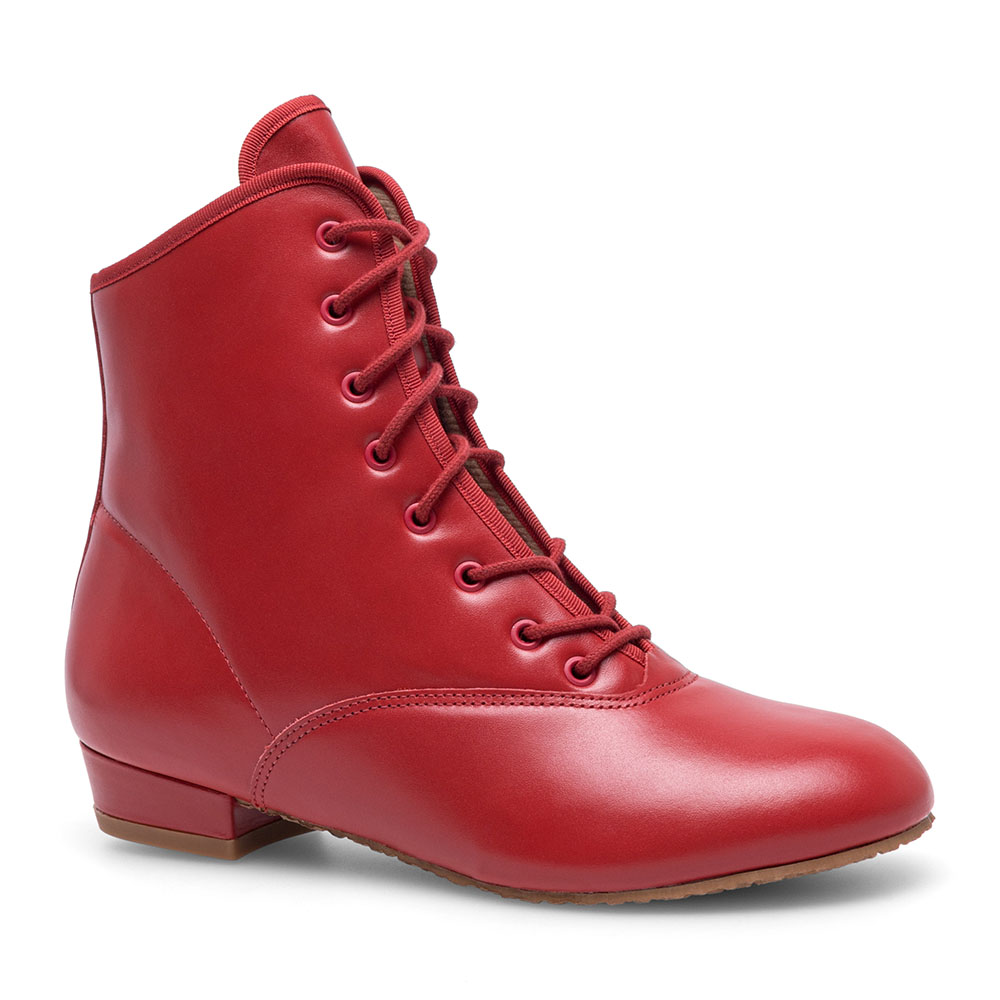 Traditions Gardestiefel Leder mit Gummisohle rot