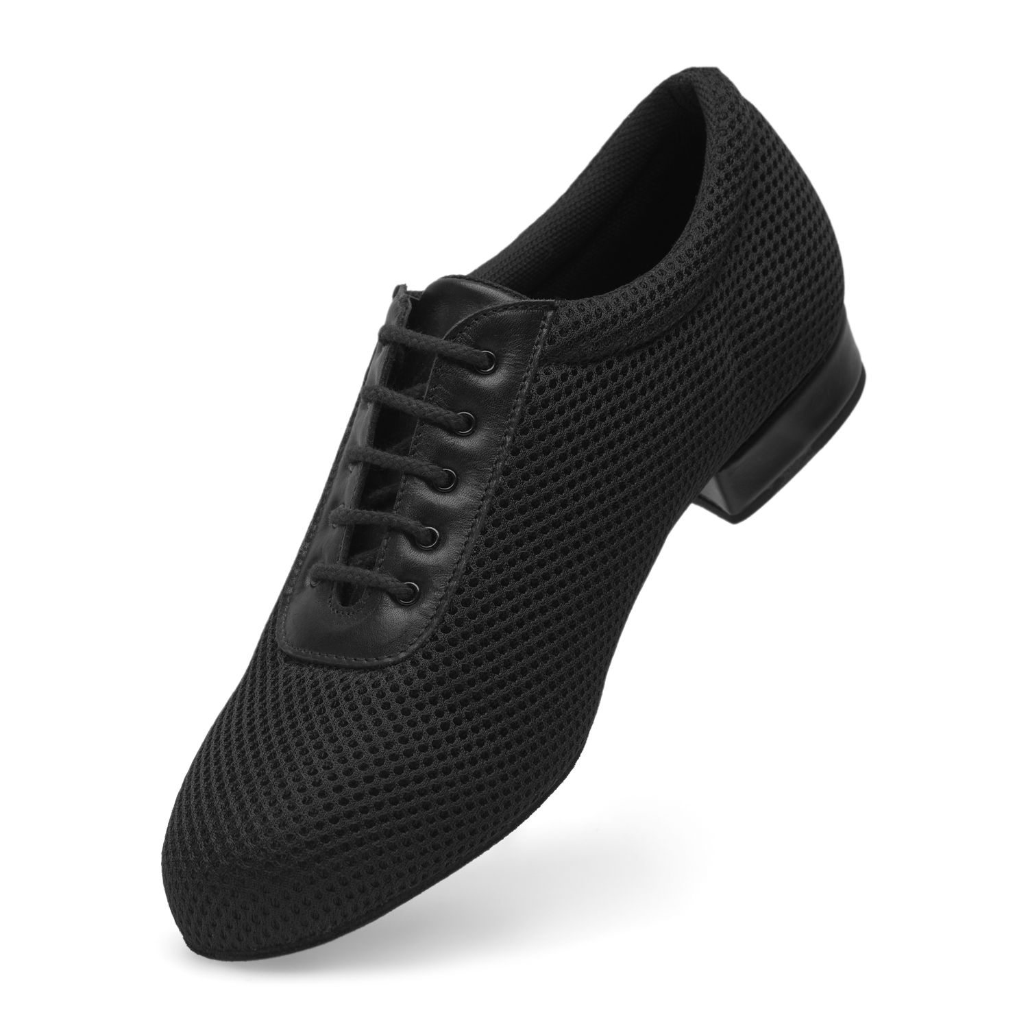 Schwarzer Damen Trainerschuh zum Schnüren mit 2,0cm hohem Absatz