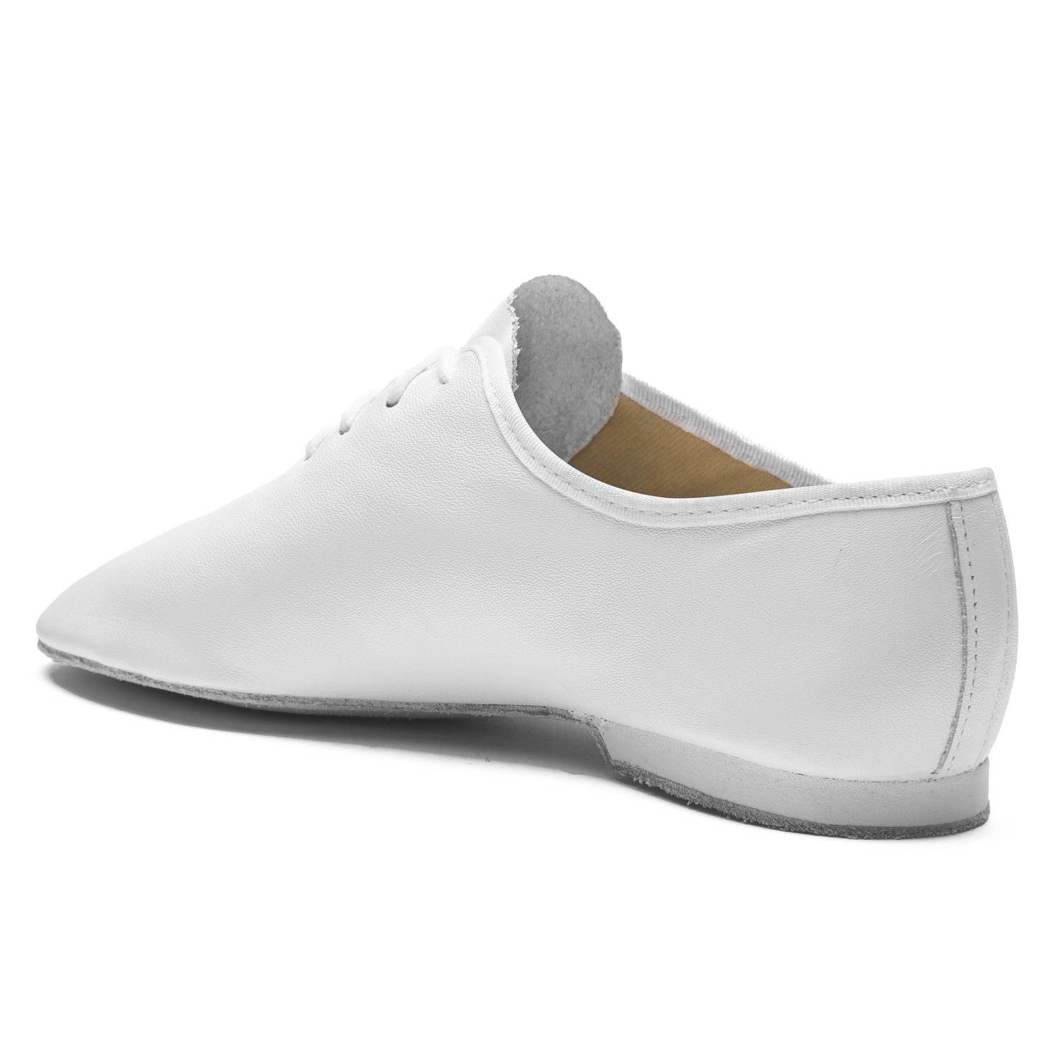 Jazzschuhe Basic I aus Leder mit durchgehender Chromledersohle weiß