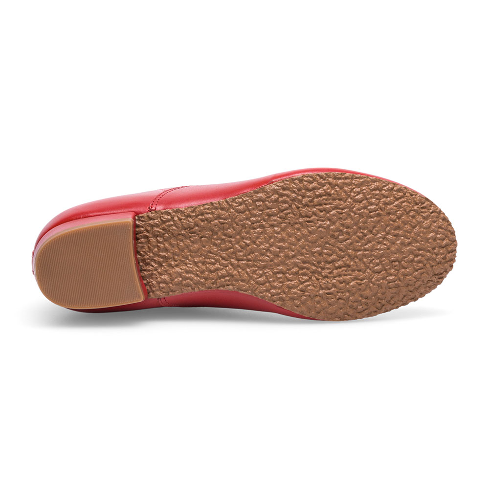 Traditions Gardestiefel Leder mit Gummisohle rot