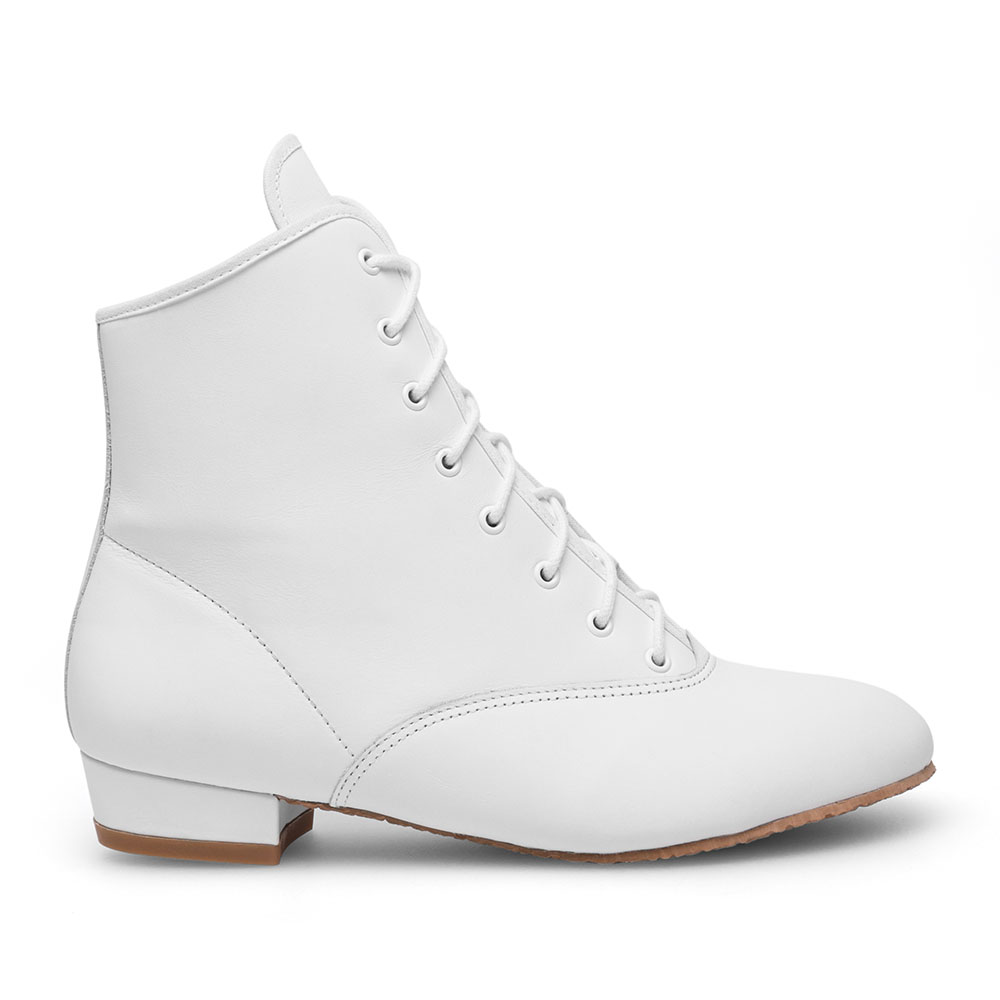 Traditions Gardestiefel Leder mit Gummisohle Weiß