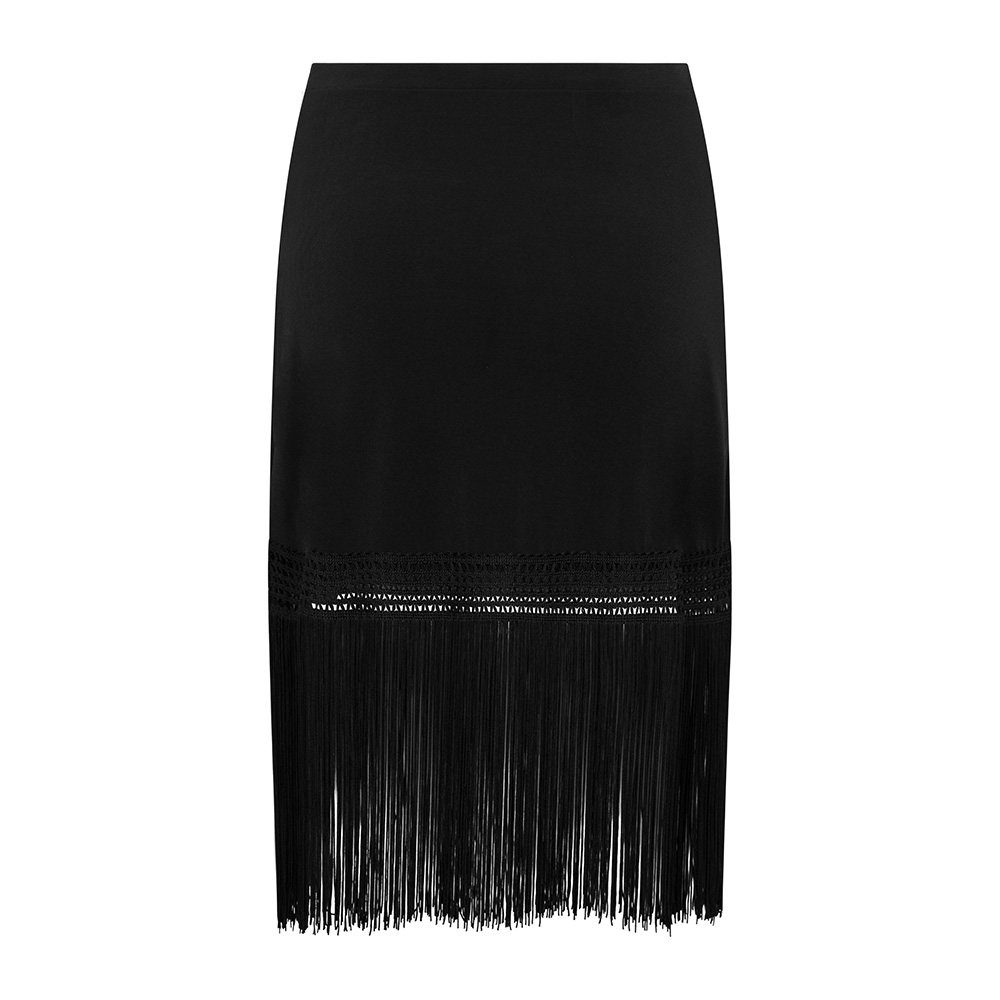 Damen Rock mit Fransen Luminis RU5091
