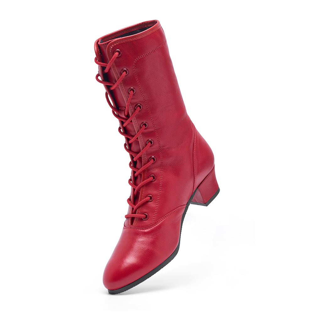 Tanzstiefel aus Leder mit Gummisohle
