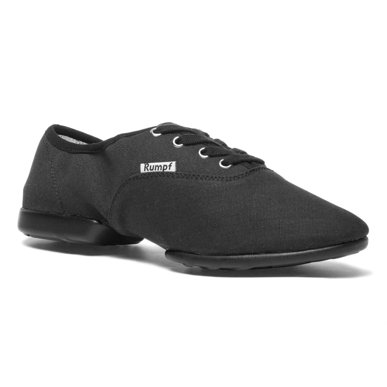 Bee Tanzsneaker vegan aus Leinen mit geteilter Kunststoffsohle schwarz 