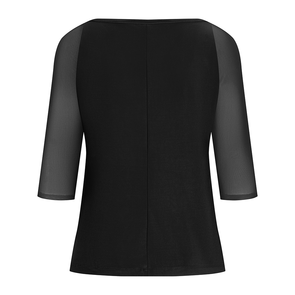 Tanzshirt 3/4 Ärmel Schwarz