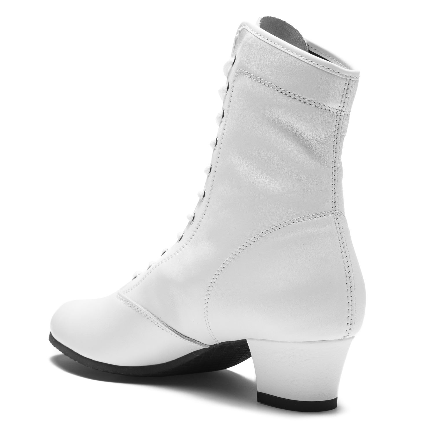 Lola Gardestiefel mit Ösen aus Leder mit Porosohle weiß