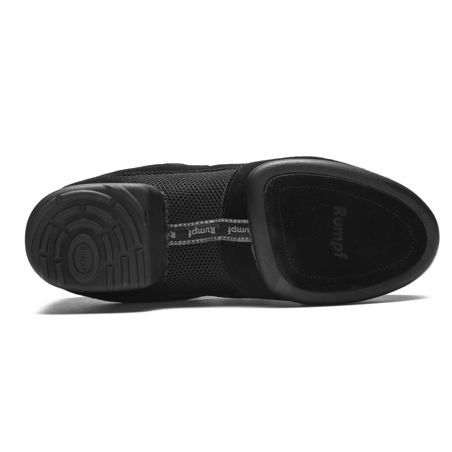 Tanzsneaker Jive geteilte Sohle mit Chromledereinsatz schwarz