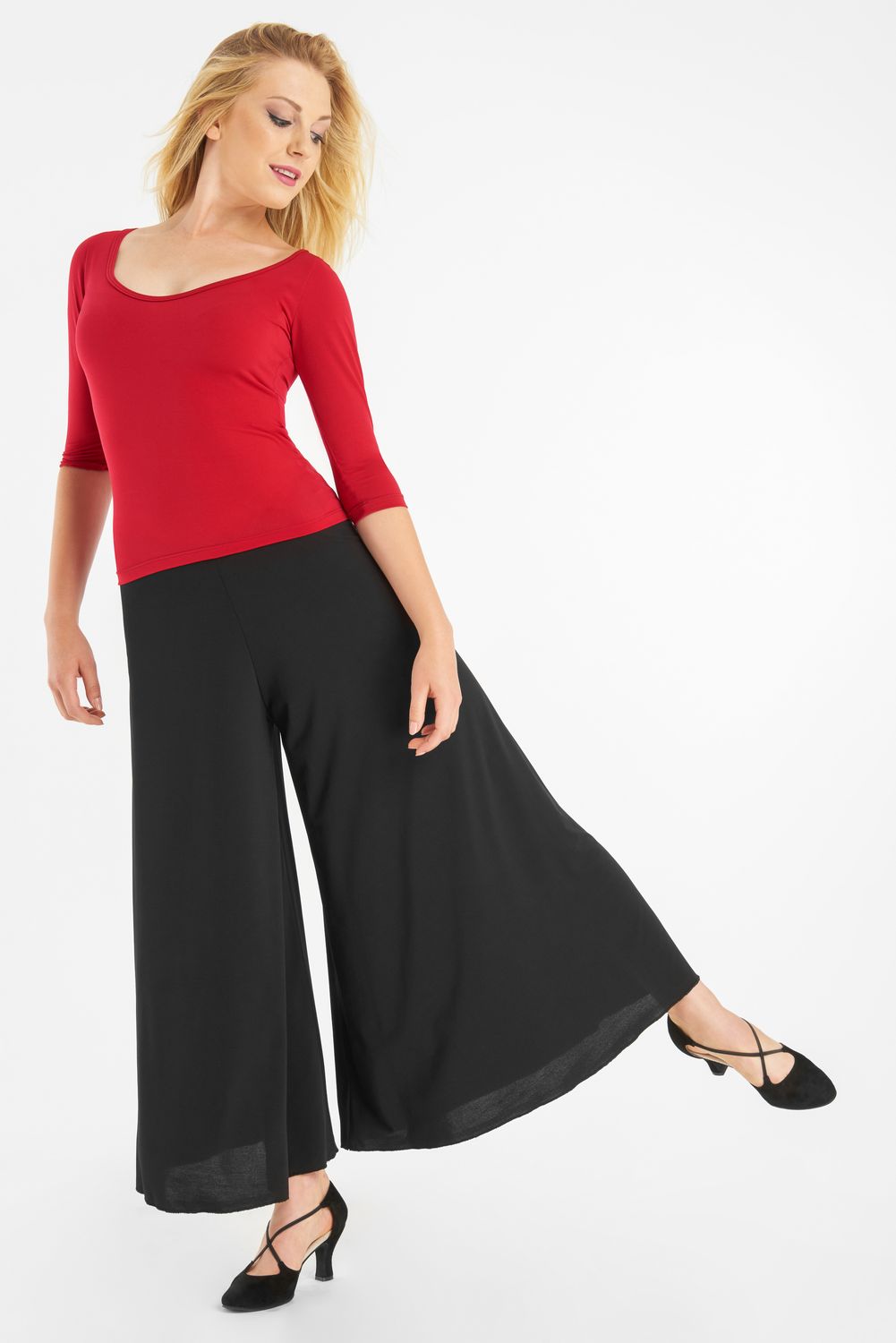Damen Tanzshirt Rubinrot