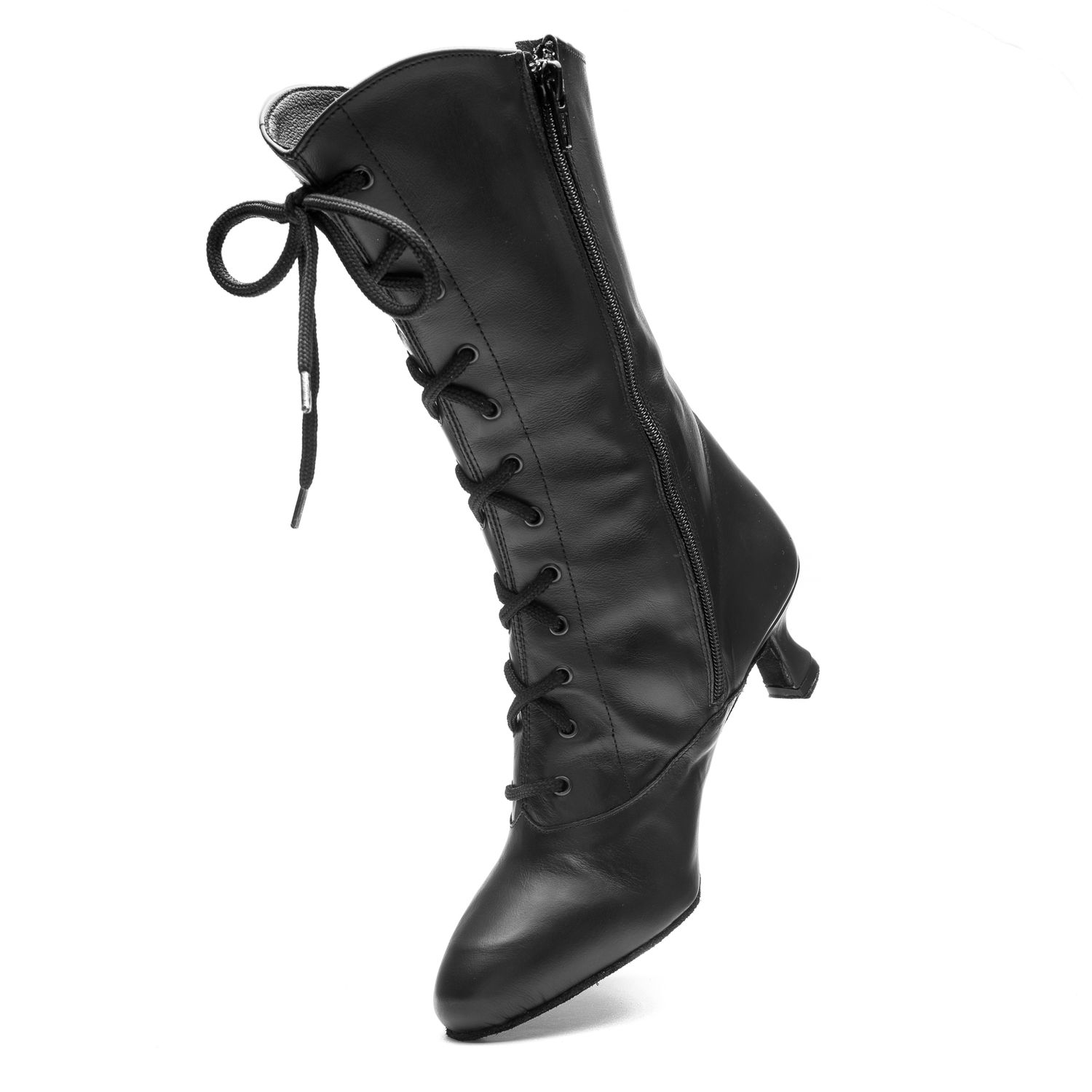CanCan Stiefel aus Leder mit Chromledersohle schwarz