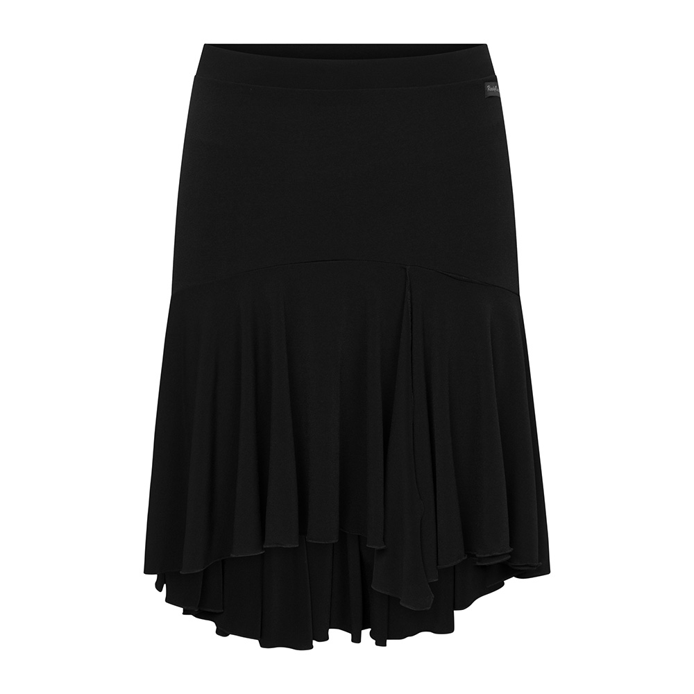 Damen Rock Knielang Schwarz
