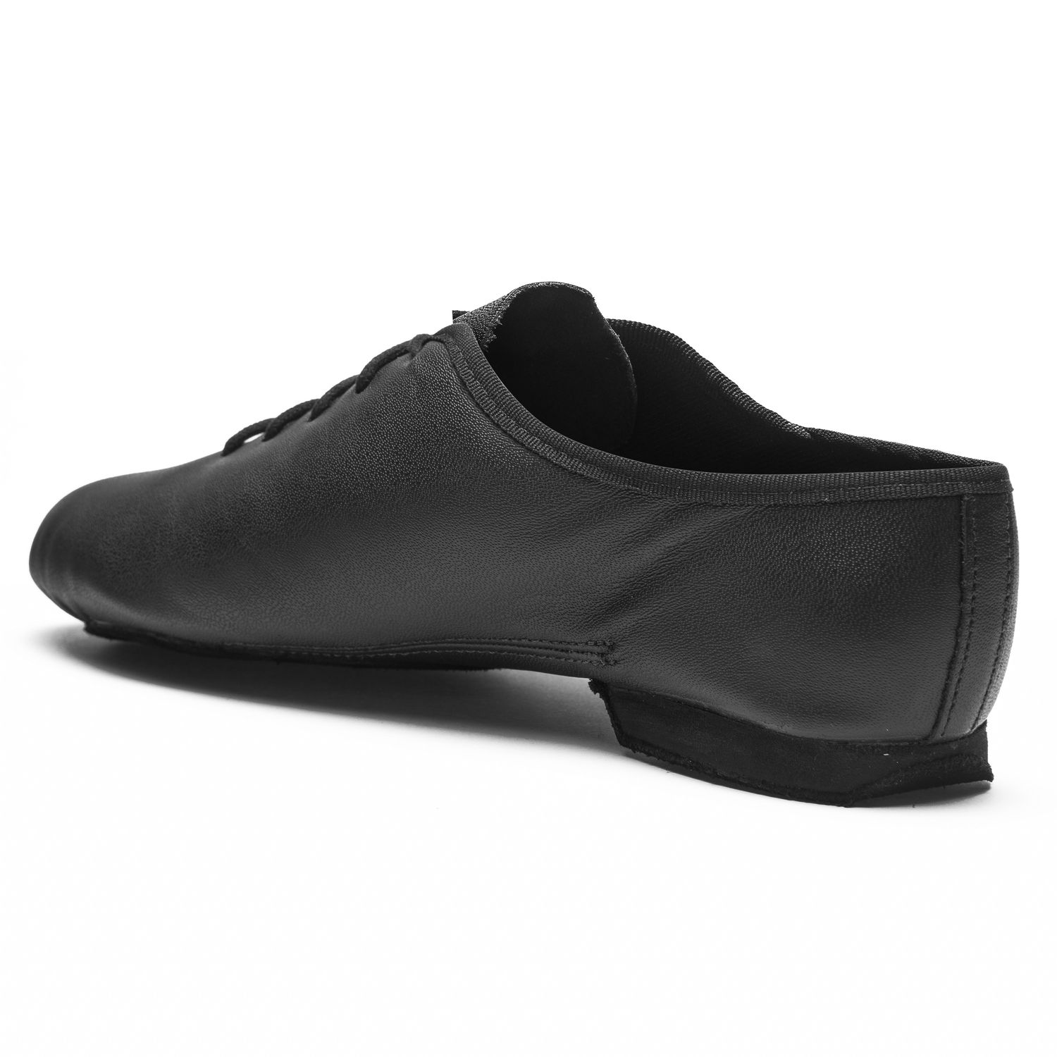 Jazzschuhe Basic I aus Leder mit geteilter Chromledersohle schwarz 