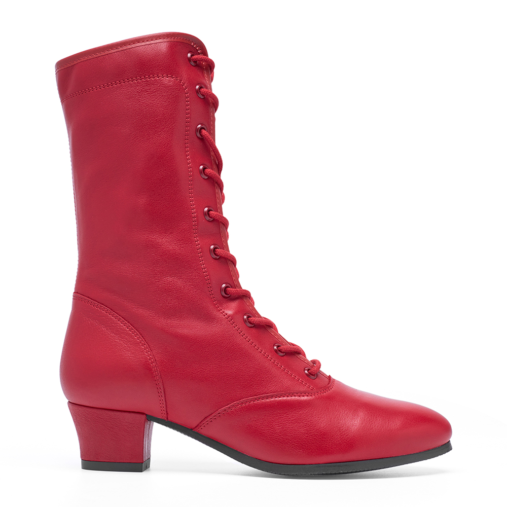 Tanzstiefel aus Leder mit Gummisohle