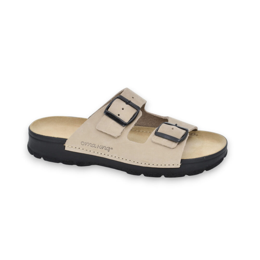 Damen Sandale Nubuk Beige