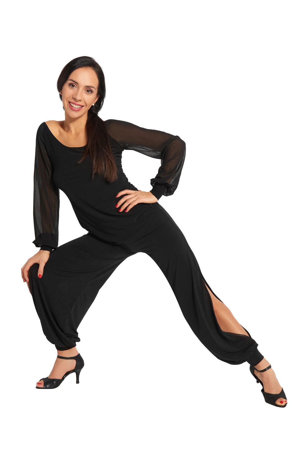 Damen Longshirt mit Chiffon-Ärmel Cannes RU5514