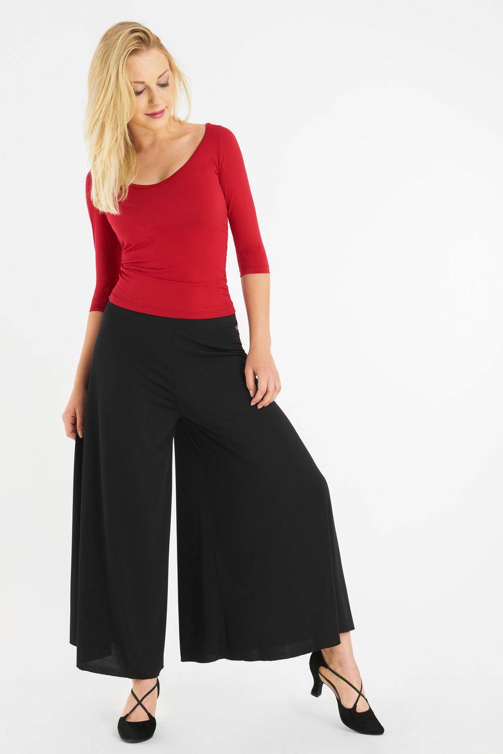 Damen Tanzshirt Rubinrot