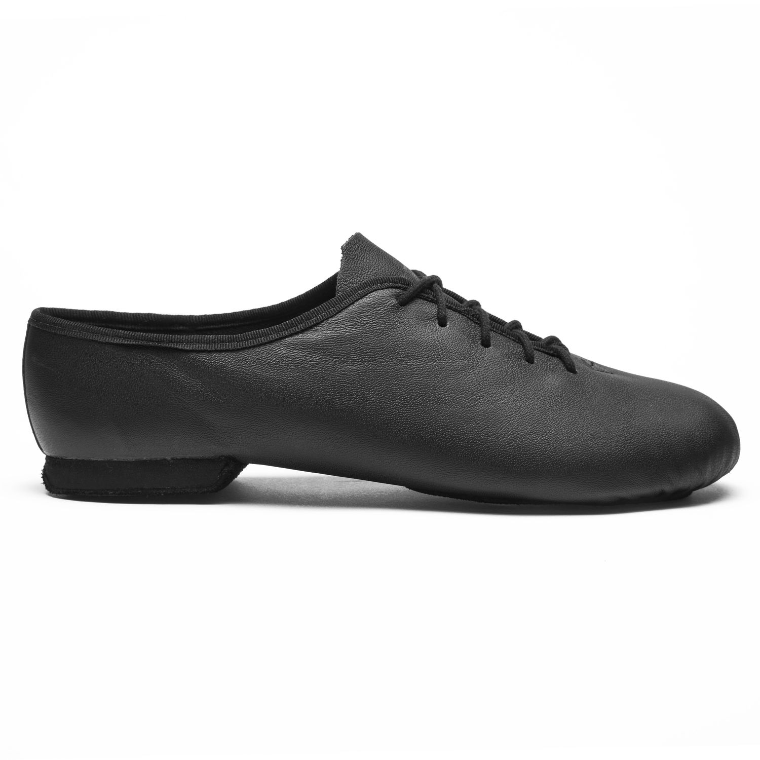Jazzschuhe Basic I aus Leder mit geteilter Chromledersohle schwarz 