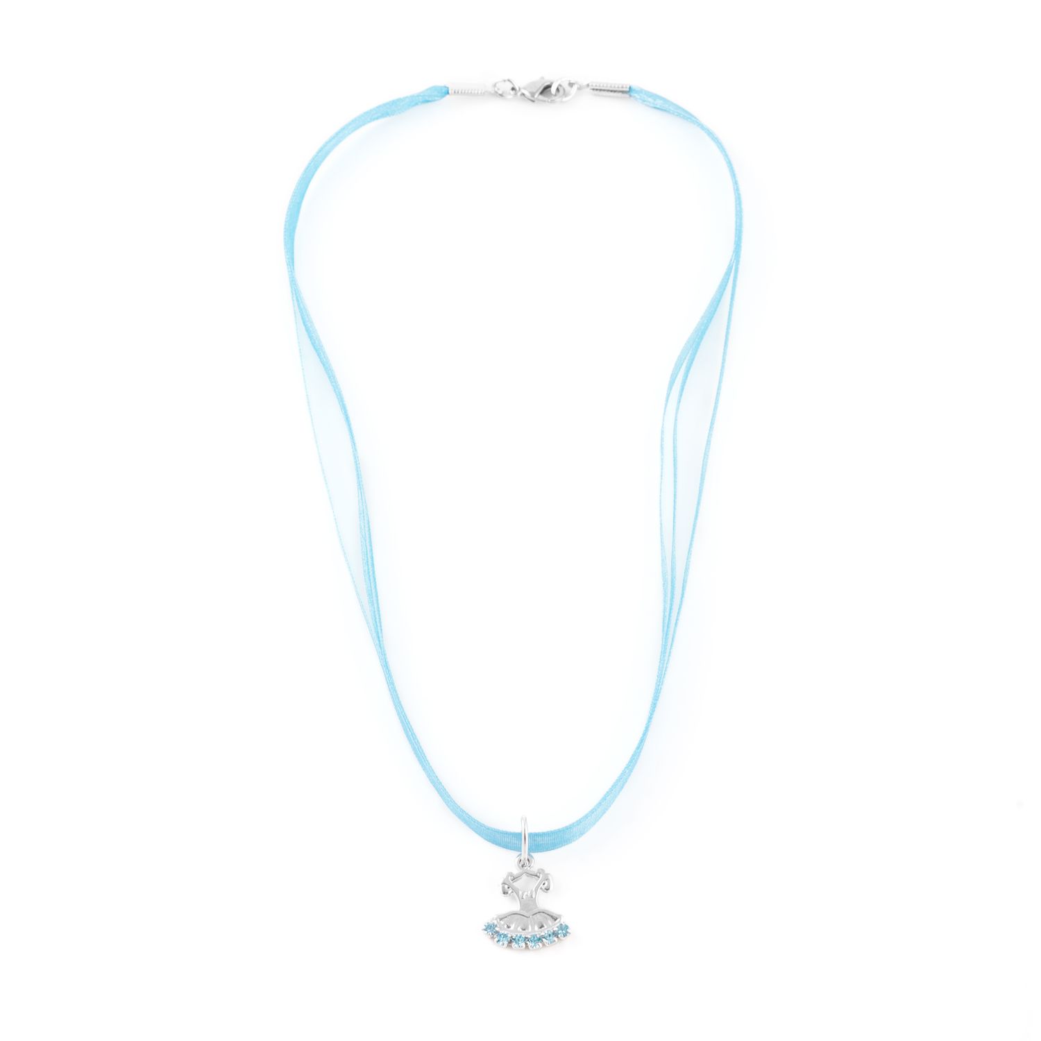 Halskette Satin farbig mit Tutu-Anhänger RU101