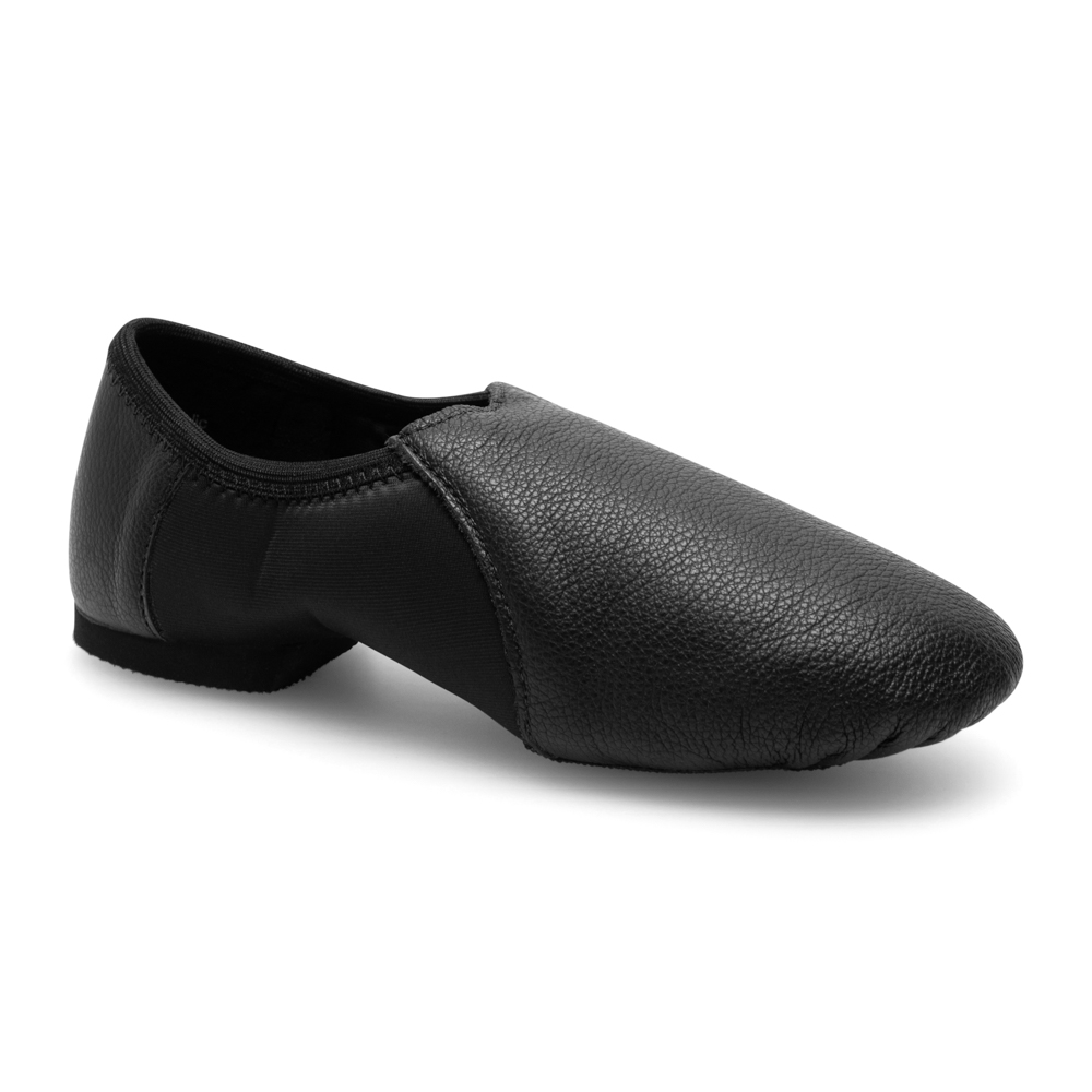 Jazzschuhe aus Leder und Stretch mit geteilter Gummisohle JZ76
