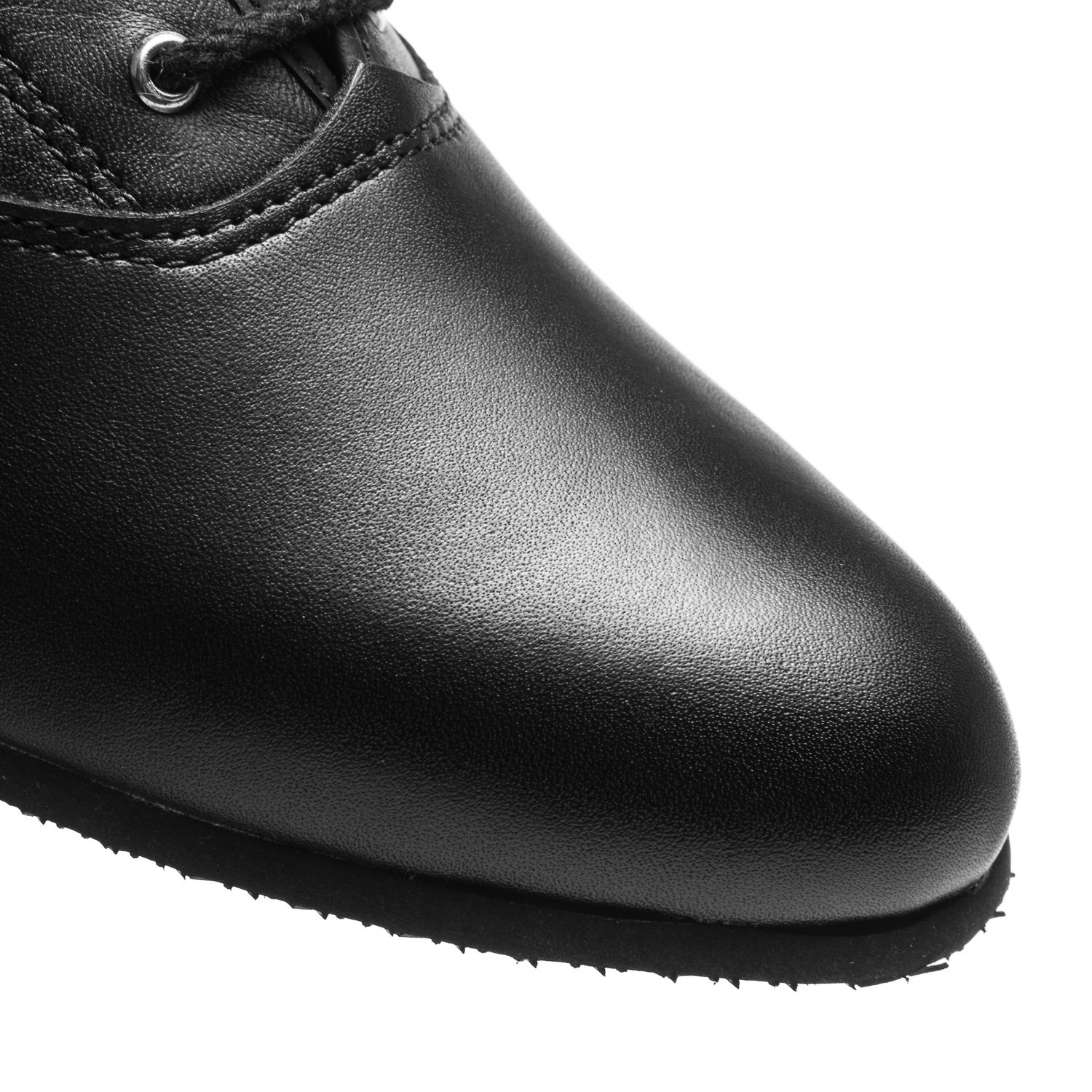 Lola Gardestiefel mit Ösen aus Leder mit Porosohle schwarz