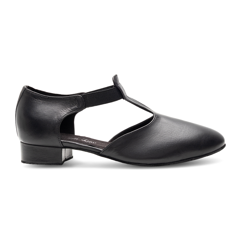 Griechische Tanzsandale mit elastischem Riemen Schwarz