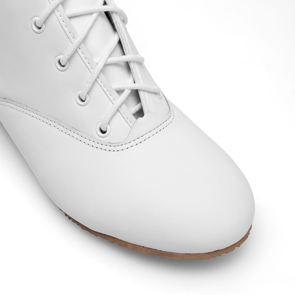 Traditions Gardestiefel Leder mit Gummisohle Weiß