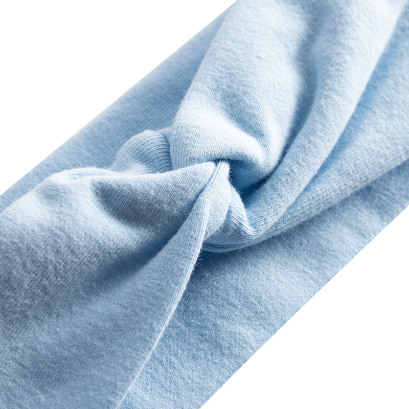 Breites Haarband mit Knoten-Design Hellblau
