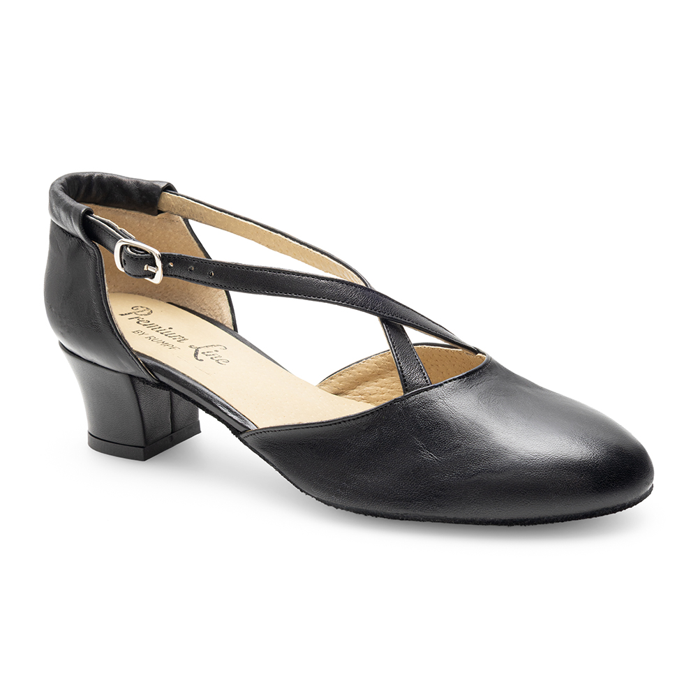 Damen Tanzschuhe mit Kreuzriemen Schwarz