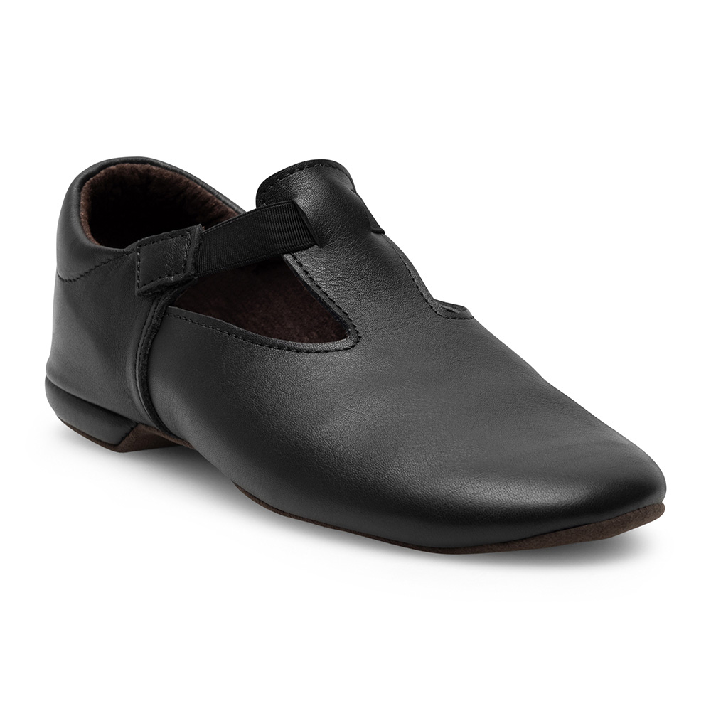 Damen Folklore Tanzschuh mit T-Riemen Liz 1045 Folklore Tanzschuh Schwarz
