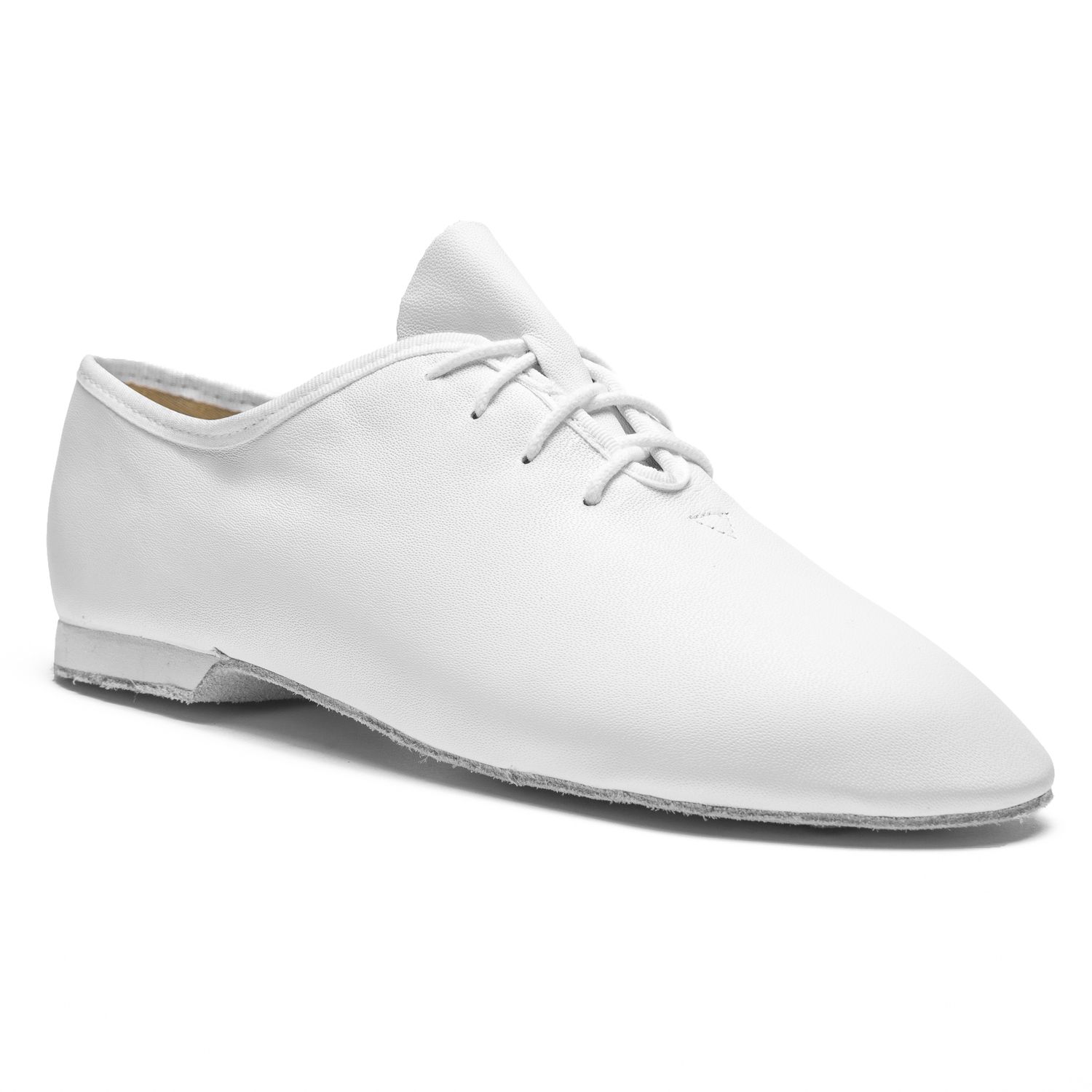 Jazzschuhe Basic I aus Leder mit durchgehender Chromledersohle weiß