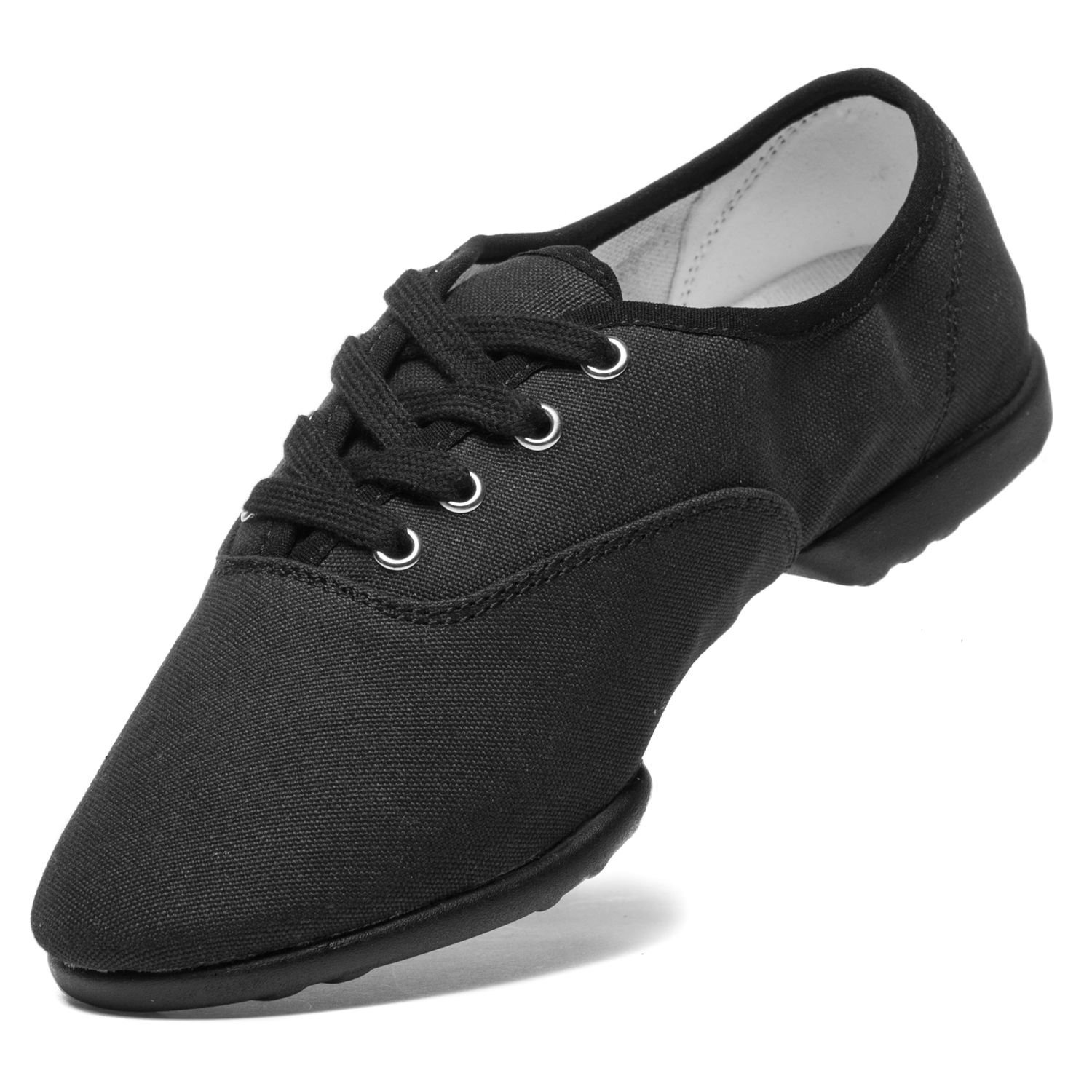 Bee Tanzsneaker vegan aus Leinen mit geteilter Kunststoffsohle 1515 Bee Tanzsneaker vegan aus Leinen mit geteilter Kunststoffsohle schwarz