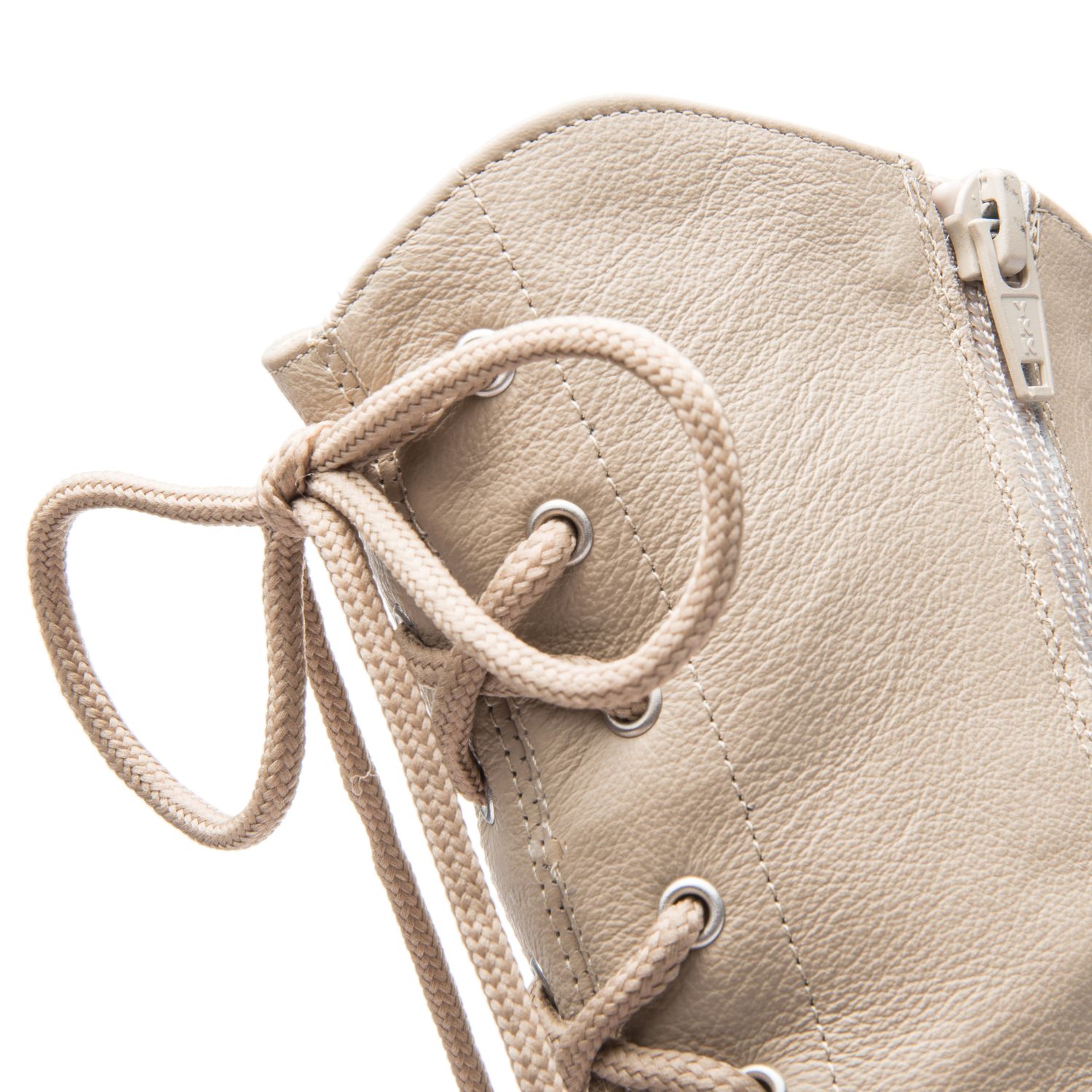 CanCan Stiefel aus Leder mit Chromledersohle beige