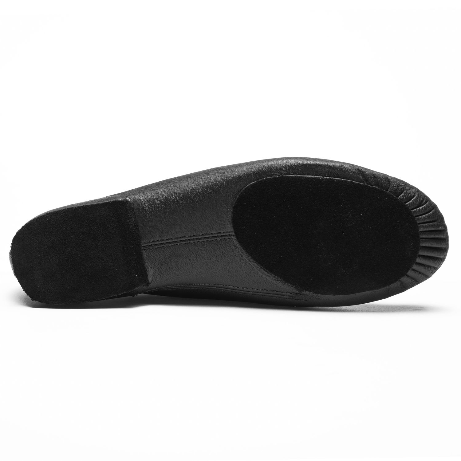 Jazzschuhe Basic I aus Leder mit geteilter Chromledersohle schwarz 