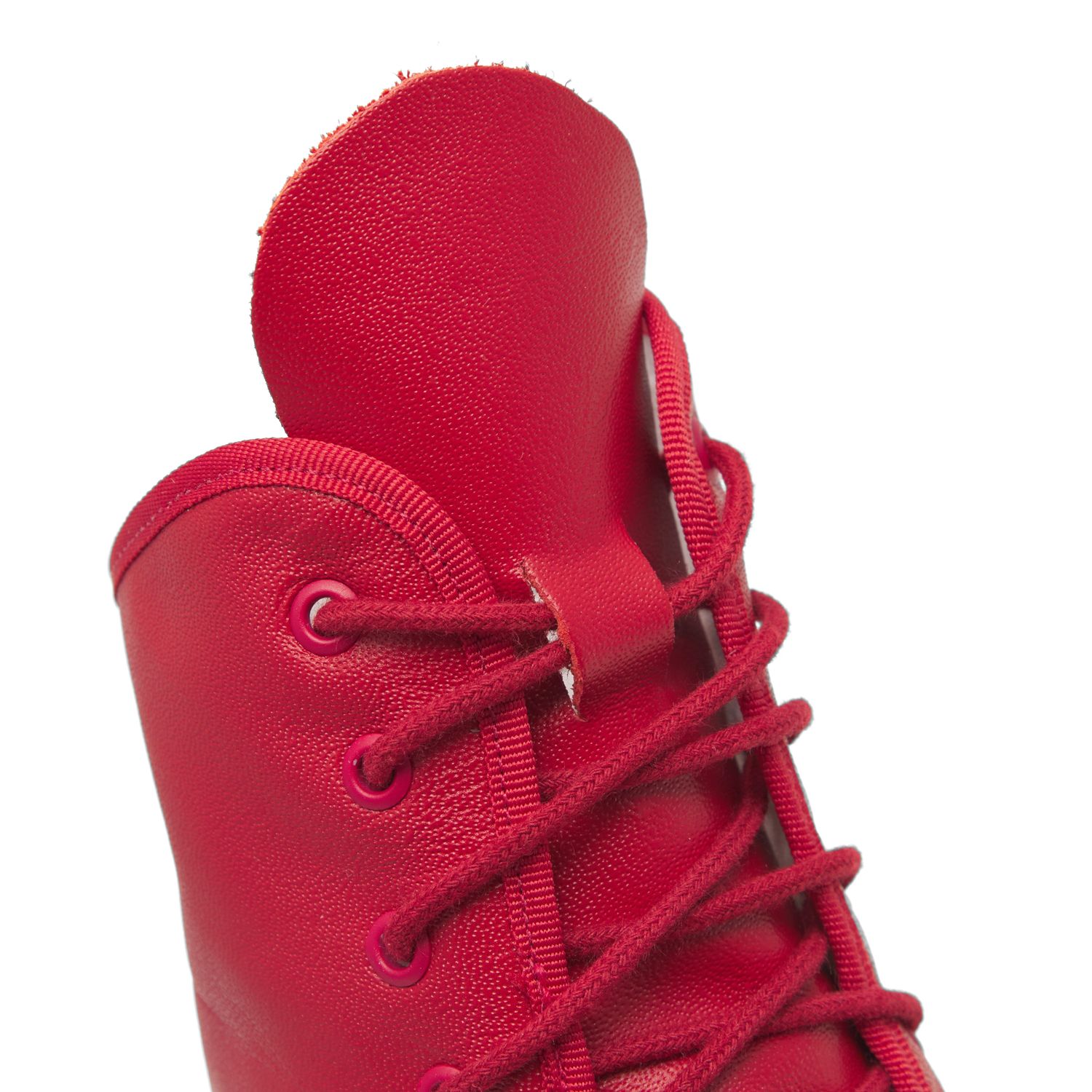 Roter Gardestiefel, hoch, durchgehende Gummisohle