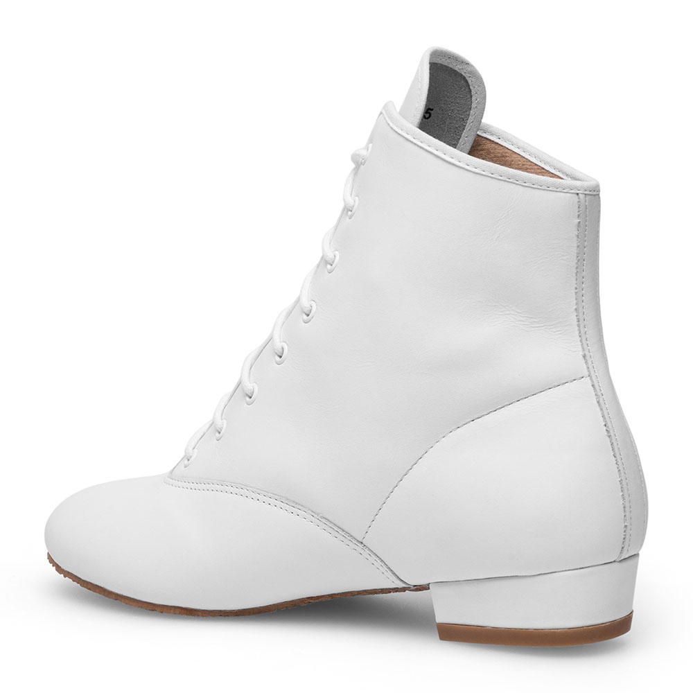 Traditions Gardestiefel Leder mit Gummisohle Weiß