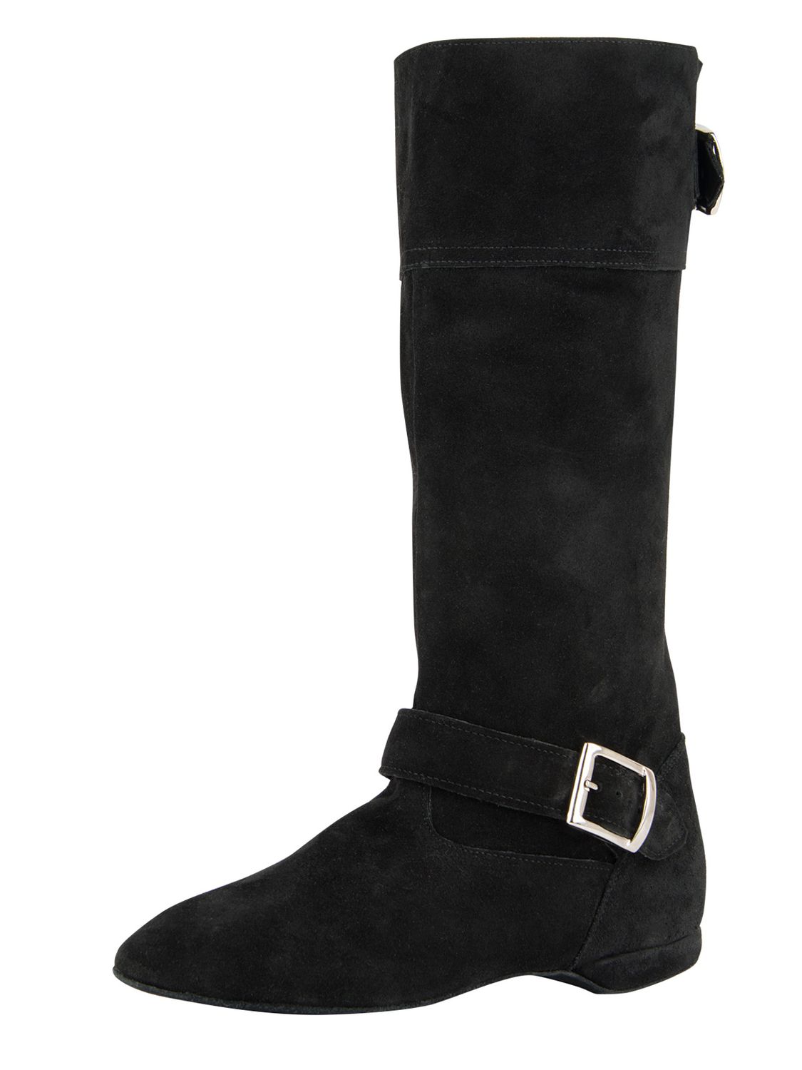 West Coast Swing Stiefel aus Leder mit Chromledersohle 