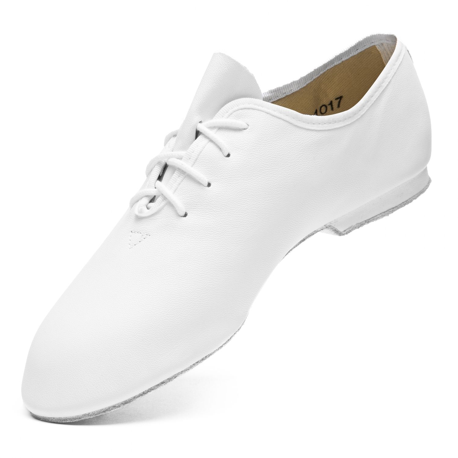 Jazzschuhe Basic I aus Leder mit durchgehender Chromledersohle weiß