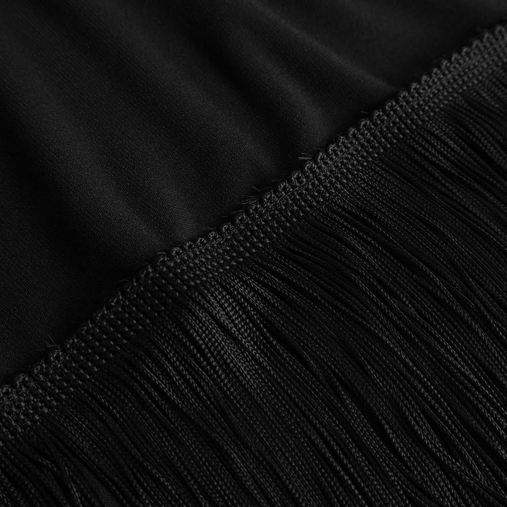 Damen Hose mit seitlichen Fransen Margarete RU5136 Damenhose Schwarz