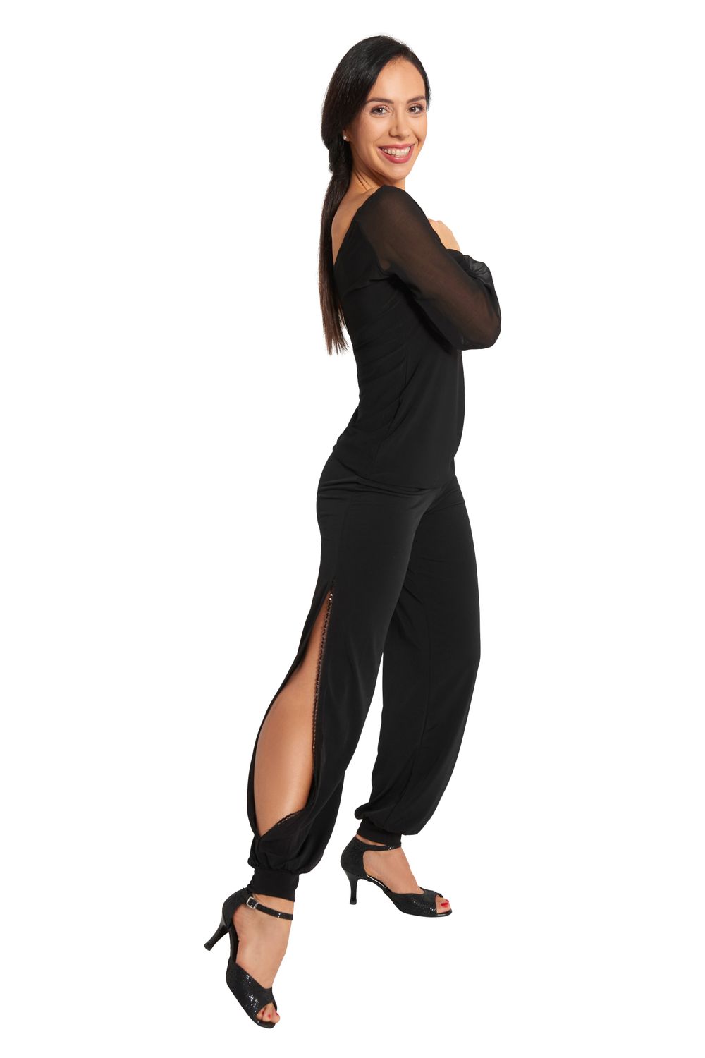 Damen Longshirt mit Chiffon-Ärmel Cannes RU5514