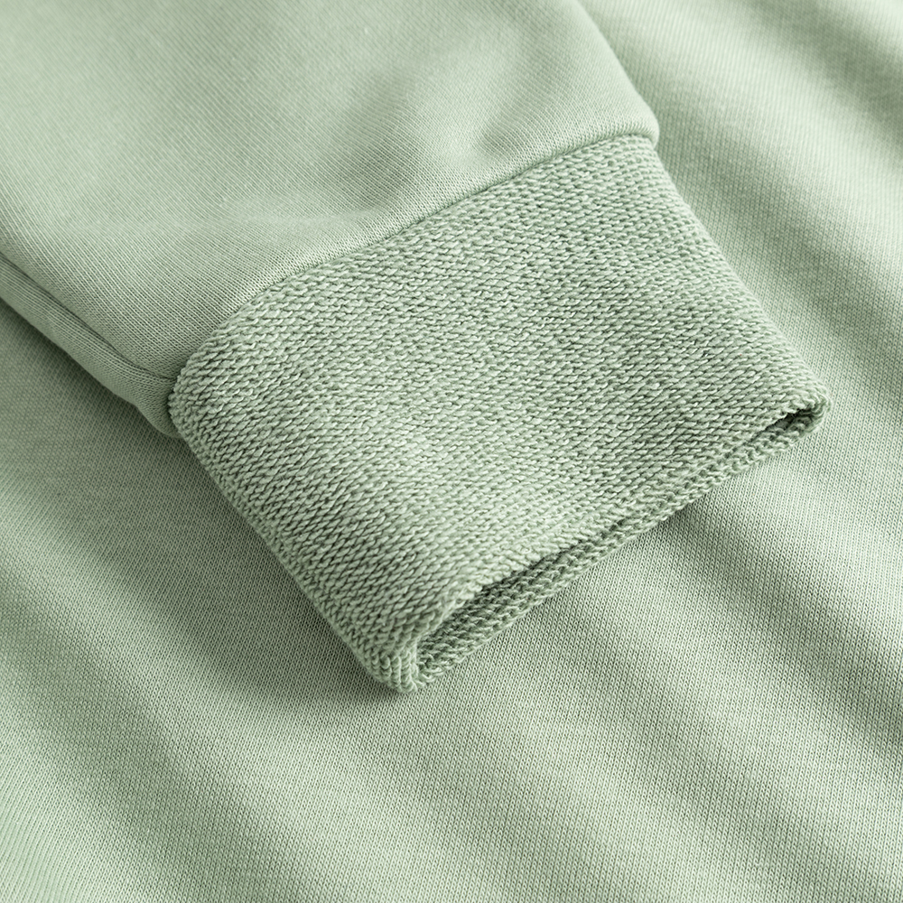 Damen Sweatshirt mit Half-Zip Grün 