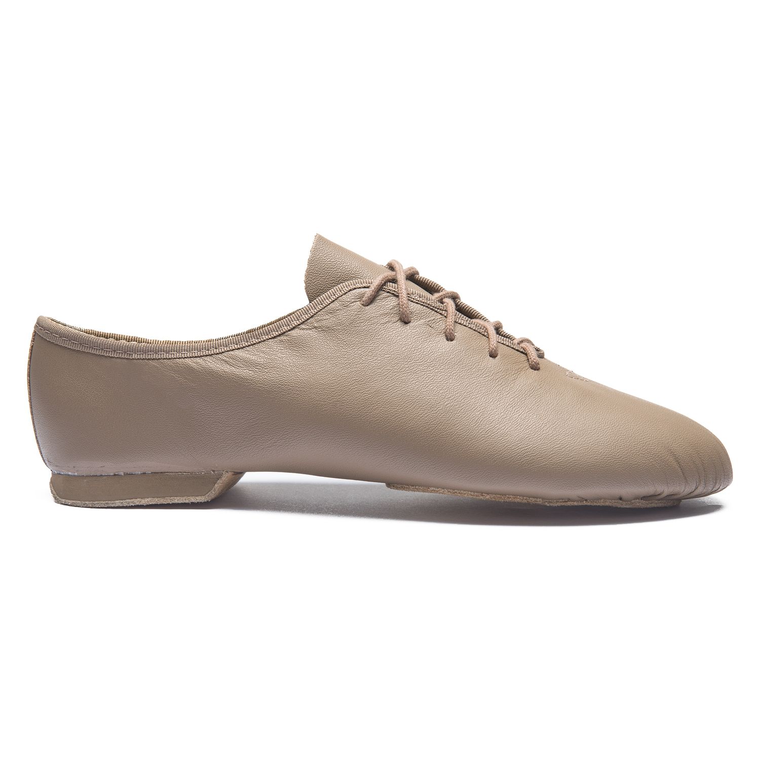 Jazzschuhe Basic I aus Leder mit geteilter Chromledersohle tan