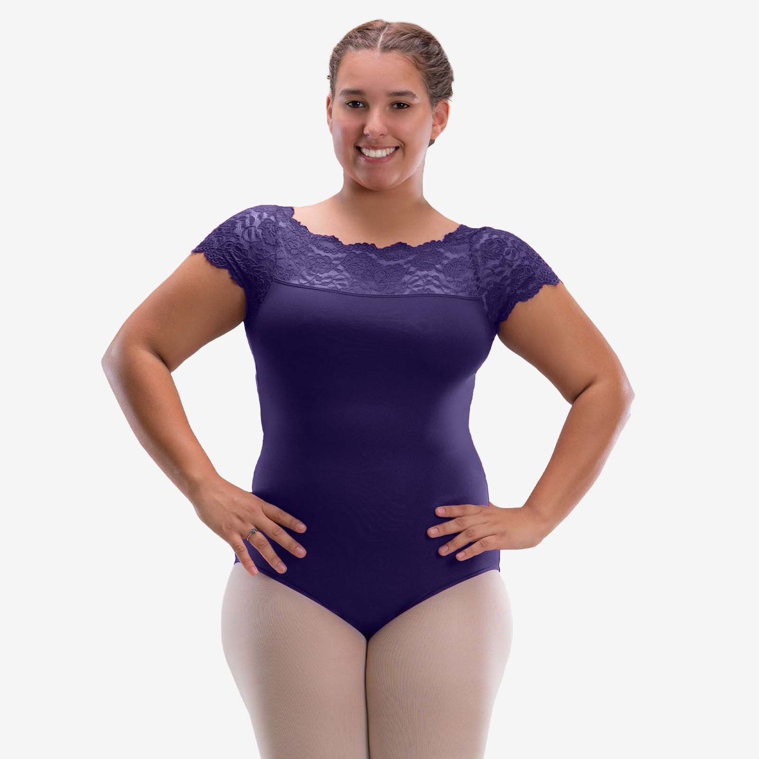 Damen Ballett Trikot SL 196 mit Spitze Damen Trikot midnight blue